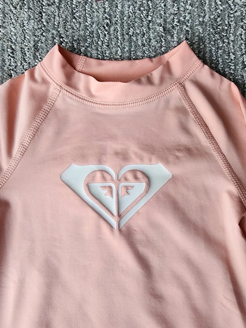 Roxy Whole Hearted Long Sleeve Rashguard Top Size 4 In Rose NWT